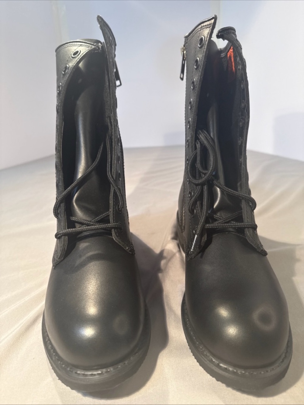 Harley-Davidson Black Lace-Up & Zip Motorcycle Riding Boots